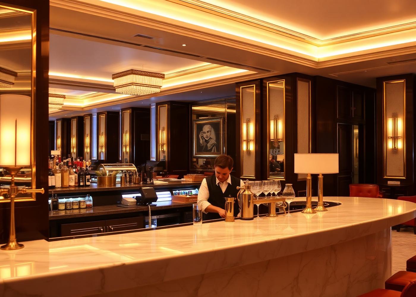 Elegant hotel bar